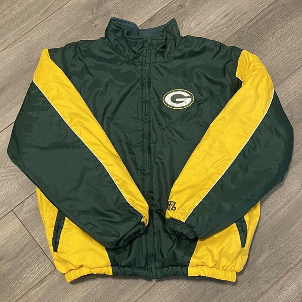 Green Bay Packers Winter Jacket Adult Medium NFL Football Reversible Fleece  Mens