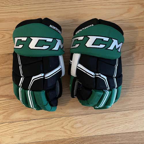 North Dakota CCM HGQL 14" Pro Stock Green Gloves