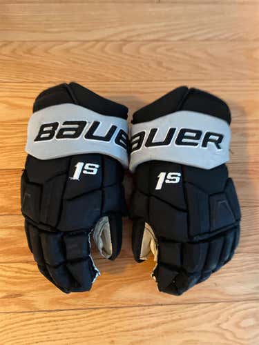 LA Kings Black Senior Bauer Supreme 1S 14" Pro Stock Gloves