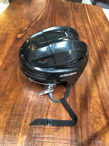 Black Used Large Bauer Re-Akt 200 Helmet