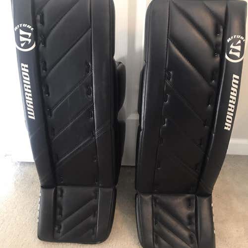 26+1 Warrior Ritual G4 Goalie Leg Pads Junior ALL BLACK