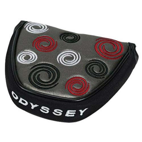 Odyssey Silver Swirl Mallet Style Putter Head Cover Headcover NEW #75667