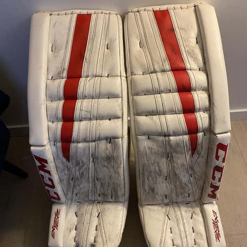 Red Senior 34" CCM Eflex 2 860  Goalie Leg Pads