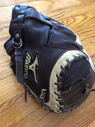 Brown Used Mizuno Right Hand Throw Catcher's Pro select Softball Glove 33.5"