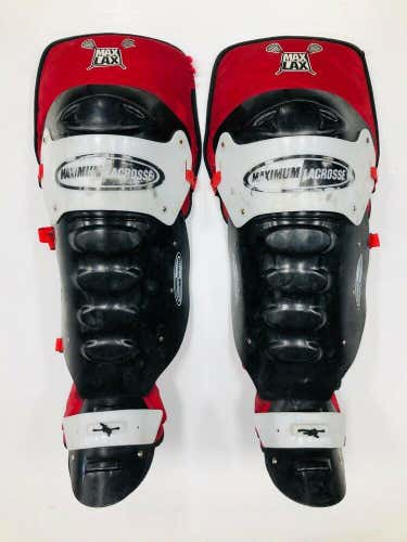 Maximum Lacrosse 16 box indoor lacrosse goalie shin leg guards category 3 MAXLAX