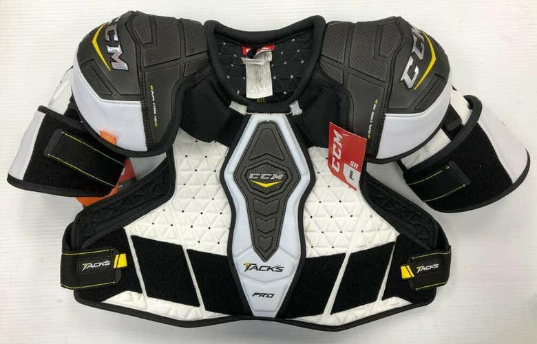 New CCM Tacks Pro Stock NHL shoulder pad Large senior size Sr ice hockey pads