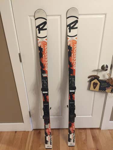 Used Kid's Rossignol Racing Radical World Cup GS Pro Skis With Bindings Max Din 10