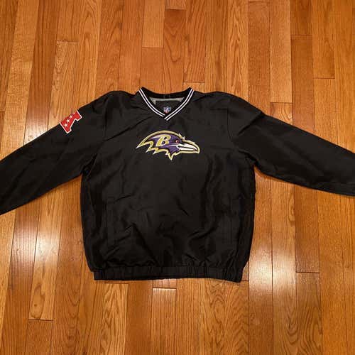 Baltimore Ravens Vintage Winter Pullover Jacket With AFC Patch Size L