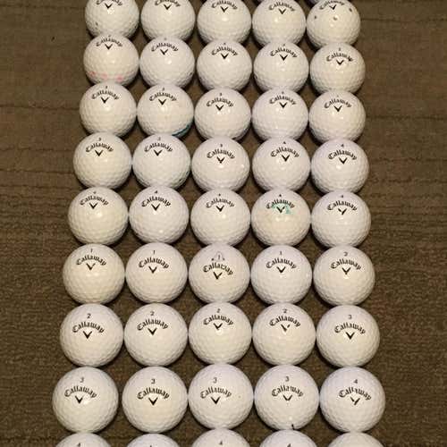White Used Callaway Supersoft 50 Pack Balls