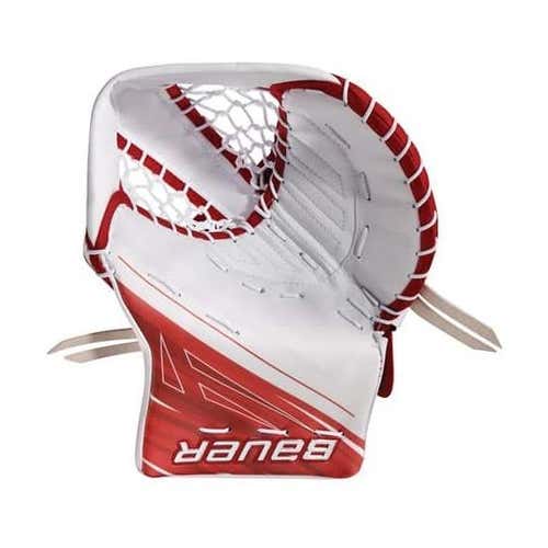 New Senior Bauer Supreme 1S Goalie Glove White/Red Regular