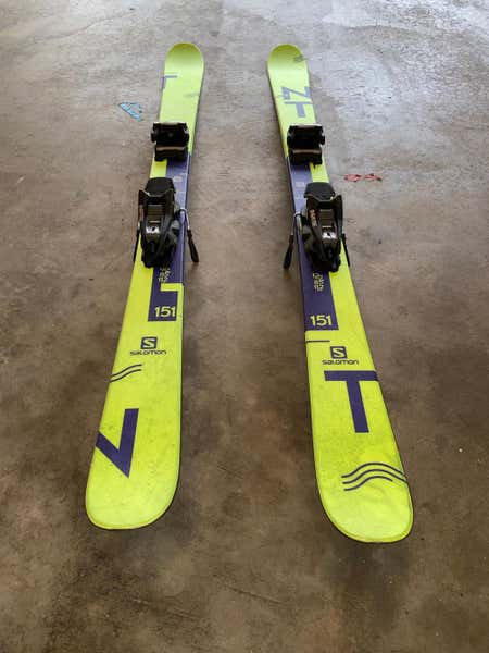 151cm Salomon TNT 2017 Skis with Marker Squire bindings