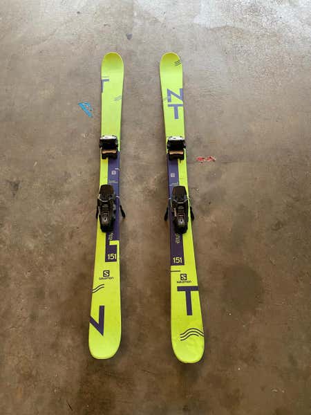 151cm Salomon TNT 2017 Skis with Marker Squire bindings