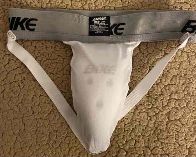 Used Bike Jockstrap With Bike Cup - White