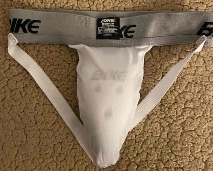 Used Bike Jockstrap With Bike Cup - White