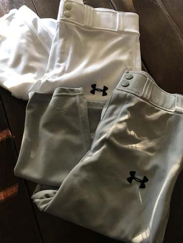 2 Pair - Gently Used - Youth Large Under Armour Baseball Pants