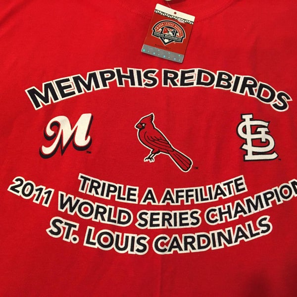 St Louis Cardinals Shirt Adult S 2011 World Series Cahmpions MLB Men