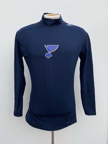 Adidas Climalite St Louis Blues Blue Long Sleeve Shirt 9107