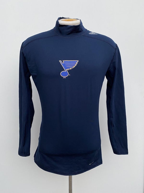 Men's adidas Navy St. Louis Blues Team Long Sleeve Quarter-Zip