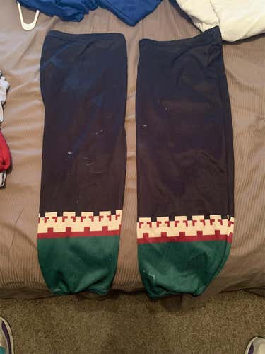 Black Senior Large CCM Pro Stock Socks