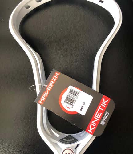 New White Maverik Kinetik Head Unstrung Lax Lacrosse head NWT Attack Middie