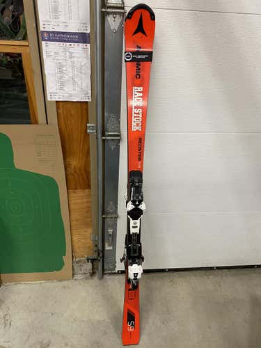 Used Men's 2019 Atomic Racing Redster FIS SL Skis With Bindings Max Din 16