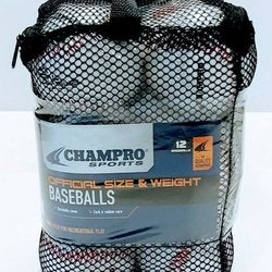 Champro DOZEN (12) Pack Mesh Bag, Official Size & Weight Baseballs