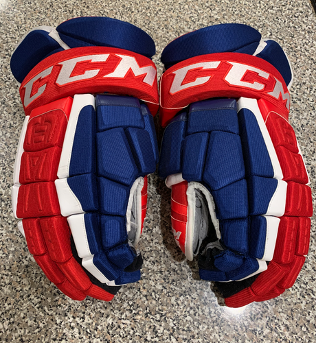 Blue New Senior CCM Pro Model Gloves 15" Pro Stock