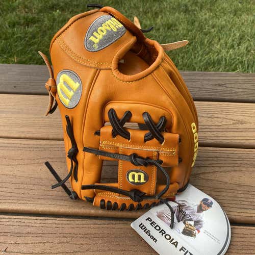 Brand New Wilson A2000 11.5” Model DP15 Baseball Glove Pedroia Fit Orange Tan