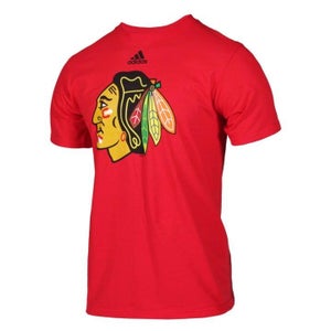 NEW chicago black hawks adidas SS short sleeve tee Shirt red Size XXL