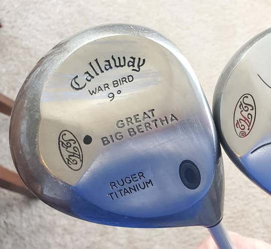 Used Men's Callaway Right Handed Great Big Bertha Driver Regular Flex 9 Loft (BONUS 3 & 5 WOOD)