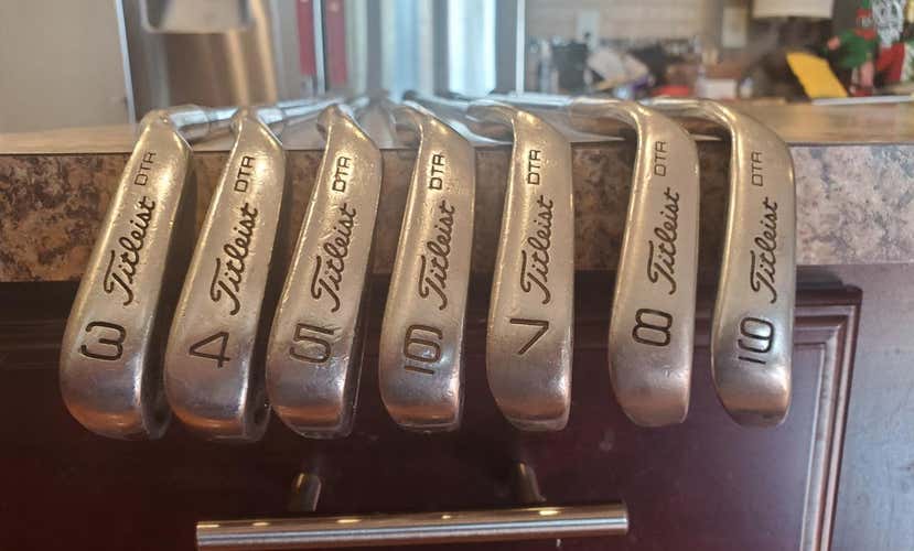 Used Men's Titleist Right Handed DTR Iron Set Regular Flex Steel Shaft