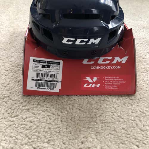 Blue New Medium CCM Vector V08 Pro Stock Helmet