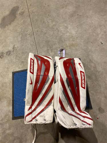 Red Intermediate 31" Bauer Supreme One95  Goalie Leg Pads