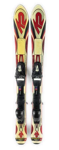 K2 Comanche 100cm All Mountain Kids Skis With Bindings