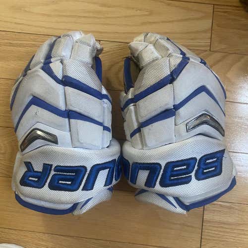 White Senior Bauer Supreme TotalOne 13"  Gloves