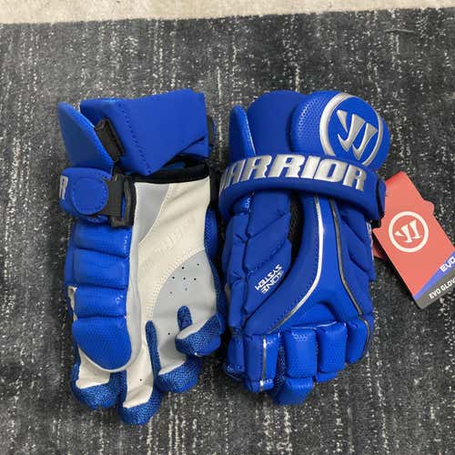 Blue New Player's Warrior Evo 13" Lacrosse Gloves