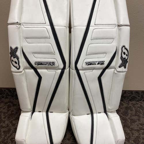 White Senior 34" Brian's Gnetik Pro 2 Pro Stock Goalie Leg Pads
