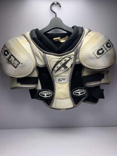 Used Ccm 652 Tacks Lg Ice Hockey Shoulder Pads