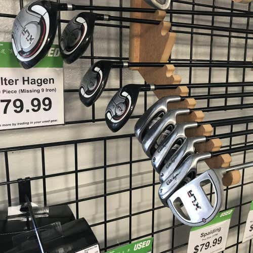 Used Walter Hagen Xlr 10 Piece Graphite Regular Golf Mens Package Sets