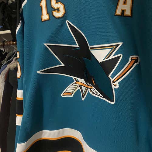 Large Men’s Sharks # 15 ‘Heater’ All Star Dany Heatley Jersey