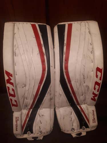 Used 31+1" CCM Premier R1.9 Goalie Leg Pads
