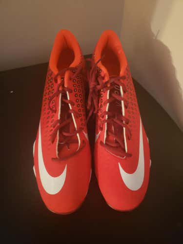 Red New Size 13 (Women's 14) Nike Vapor Baseball Cleats
