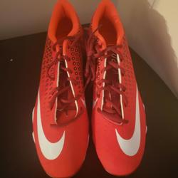 Red New Size 13 (Women's 14) Nike Vapor Baseball Cleats