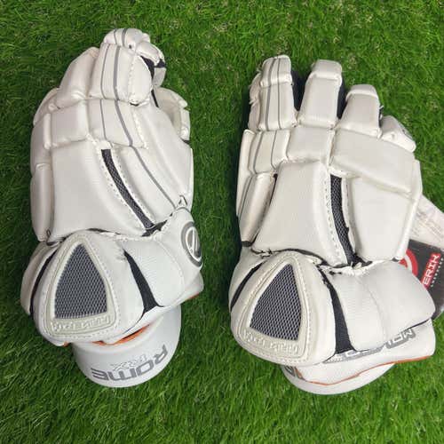 White New Player's Maverik Rome 12" Lacrosse Gloves