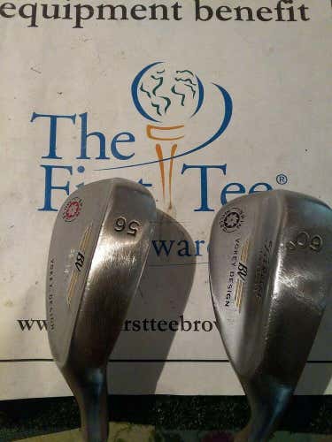 Titleist Vokey Design Spin Milled Wedge set (56* SW & 60* LW) Steel shafts