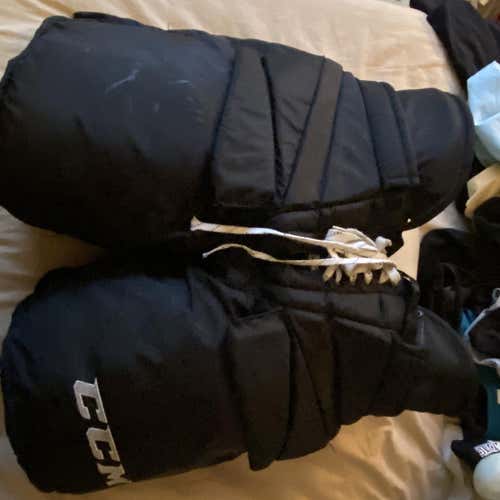 Black Senior XL CCM Pro Stock Hockey Goalie Pants