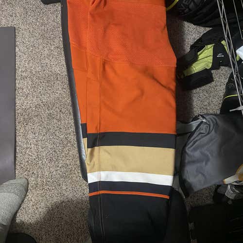 Orange Senior Large Adidas Socks Ducks Pro Stock