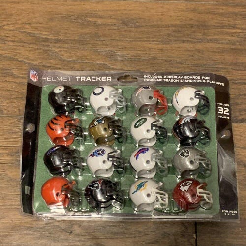 NFL Football 32 Team Mini Helmet Standings Display Tracker Set 2016 Edition