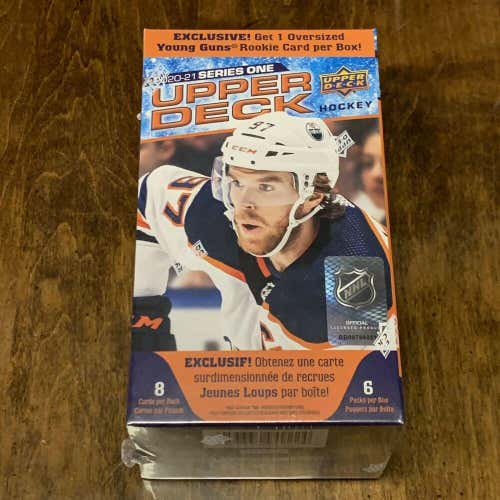 2020-21 Upper Deck Series 1 Hockey Sealed 6 Pack Blaster W/Jumbo young guns RC