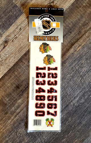 Chicago Blackhawks NHL Helmet Stickers Home and Away